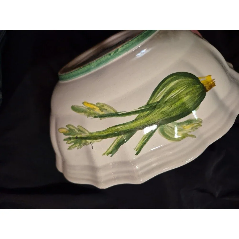 Cantagalli Italy Hand Painted Large Serving Bowl Artist Signed